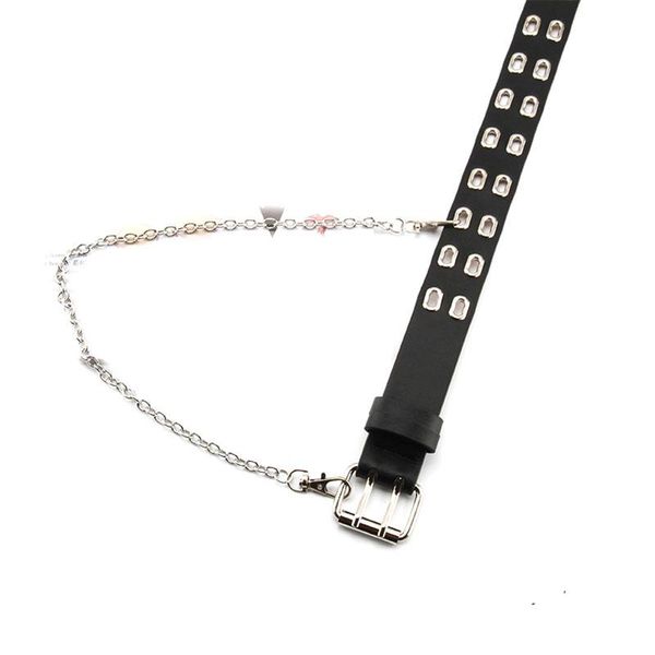 belts fashion trend black leather metal waist chain belt hiphop rock punk style double row pin buckle jeans trousers waistband, Black;brown
belts fashion trend black leather metal waist chain belt hiphop rock punk style double row pin buckle jeans trousers waistband, Black;brown