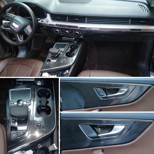 car-styling new 3d/5d carbon fiber car interior center console color change molding sticker decals for audi q7 2017-2021
car-styling new 3d/5d carbon fiber car interior center console color change molding sticker decals for audi q7 2017-2021