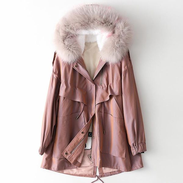 women's fur & faux winter thick hair casual style hooded overcomes lady raccoon dog collar coat autumn pink black green parka
women's fur & faux winter thick hair casual style hooded overcomes lady raccoon dog collar coat autumn pink black green parka