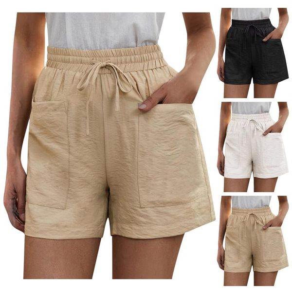 women's shorts women casual denim elastic waist summer pockets solid linen loose short femme spodenki damskie deportivo moda szorty, White;black
women's shorts women casual denim elastic waist summer pockets solid linen loose short femme spodenki damskie deportivo moda szorty, White;black