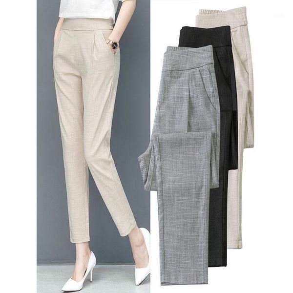 women's pants & capris women trousers plus size thin office lady work wear pant casual elastic waist harem female suit w1894, Black;white
women's pants & capris women trousers plus size thin office lady work wear pant casual elastic waist harem female suit w1894, Black;white