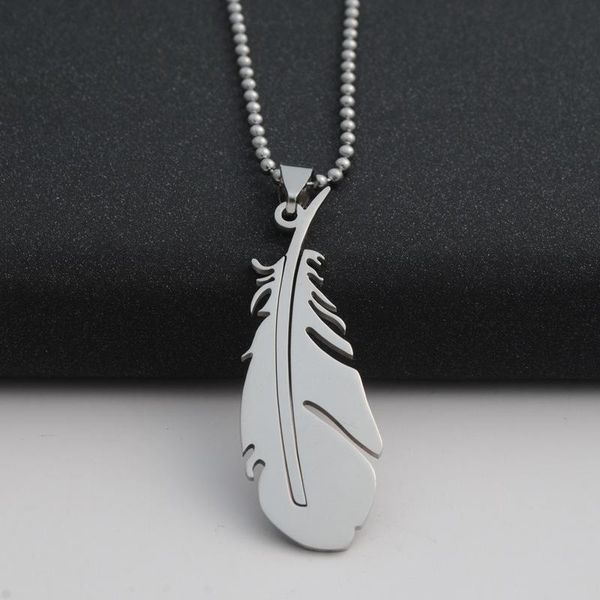 fallen angel feather necklace animal like leaf chicken hair stainless steel peacock charm pendant necklaces, Silver
fallen angel feather necklace animal like leaf chicken hair stainless steel peacock charm pendant necklaces, Silver