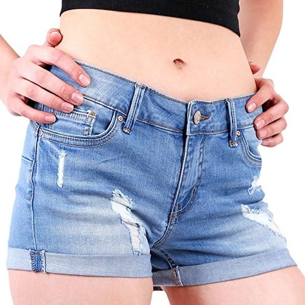 women's shorts women summer ripped hole denim 2021 fashion casual pockets buttons short jeans plus size elastic bottoms, White;black
women's shorts women summer ripped hole denim 2021 fashion casual pockets buttons short jeans plus size elastic bottoms, White;black
