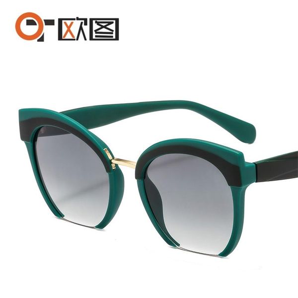 fashion sunglasses frames fashionable miao color half frame for men and women contrast 1890, Black
fashion sunglasses frames fashionable miao color half frame for men and women contrast 1890, Black