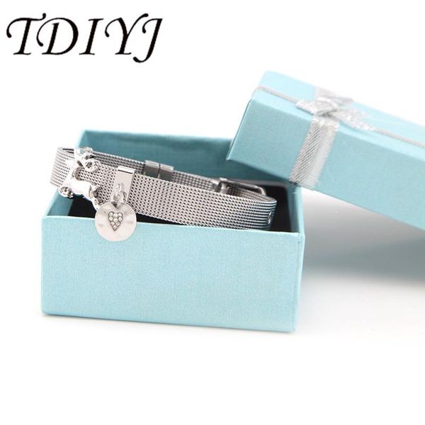 charm bracelets tdiyj gift box dear heart dangle collection charms diy stainless steel mesh bracelet for christmas jewelry 1set, Golden;silver
charm bracelets tdiyj gift box dear heart dangle collection charms diy stainless steel mesh bracelet for christmas jewelry 1set, Golden;silver