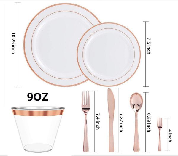 disposable dinnerware 70pcs/set gold wedding party tableware rose cups plastic plates fork knives spoons dinner plate tool
disposable dinnerware 70pcs/set gold wedding party tableware rose cups plastic plates fork knives spoons dinner plate tool