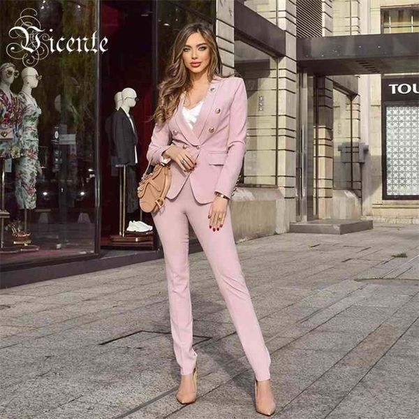 two pieces sets double breasted turn-down collar blazer & pant office ladies female pants suit 210520, White
two pieces sets double breasted turn-down collar blazer & pant office ladies female pants suit 210520, White