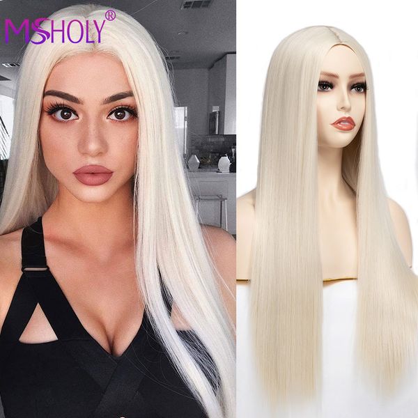 silky straight hair wig synthetic 613 blonde wigs for woman middle part blonde wig high temperature fiber cosplay wigs msholy, Black
silky straight hair wig synthetic 613 blonde wigs for woman middle part blonde wig high temperature fiber cosplay wigs msholy, Black
