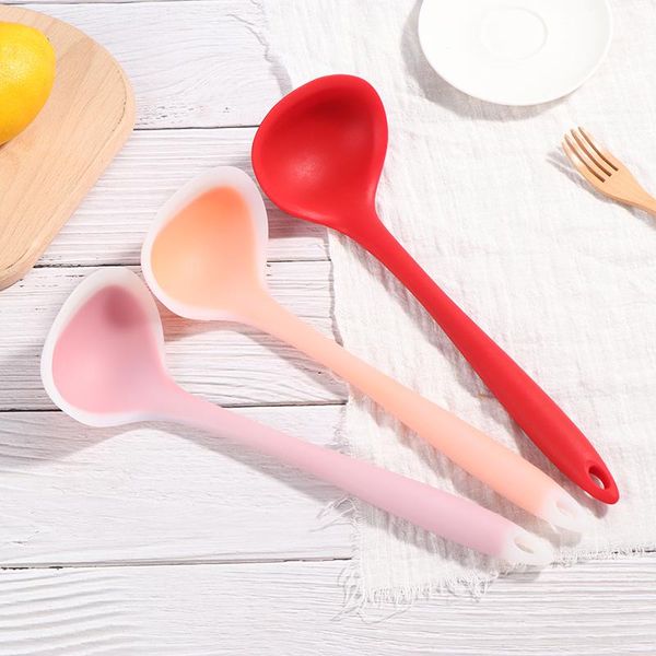 spoons silicone ladle spoon heat resistant long handled soup grade kitchen utensils cooking tools 29*9.5cm
spoons silicone ladle spoon heat resistant long handled soup grade kitchen utensils cooking tools 29*9.5cm
