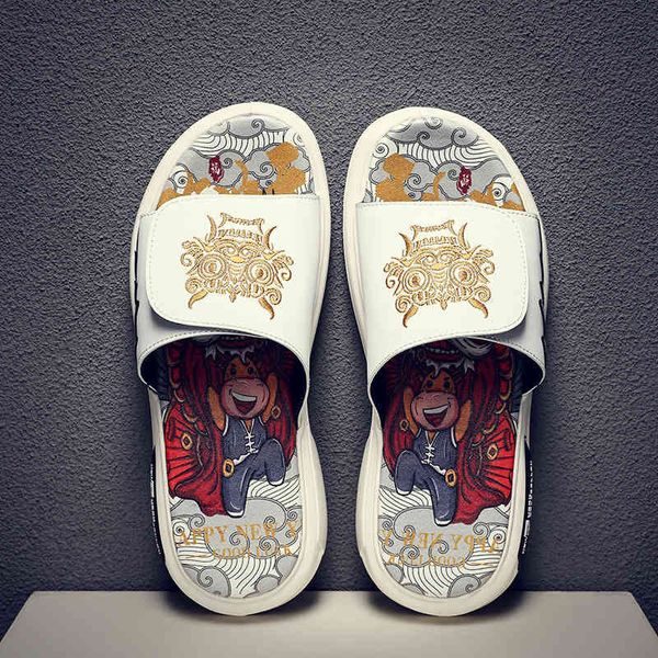 slippers vietnam slippers wear net red stepping on excrement feeling summer fashion outdoor sandals aj men's 4699, Black
slippers vietnam slippers wear net red stepping on excrement feeling summer fashion outdoor sandals aj men's 4699, Black