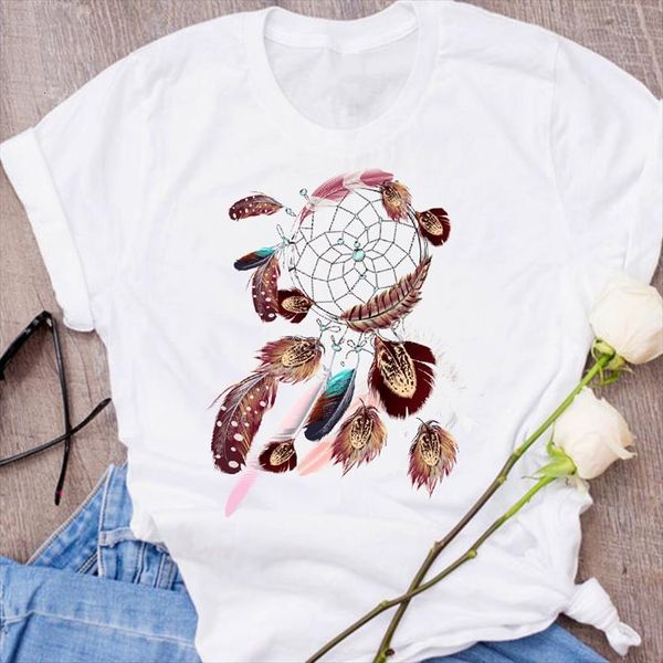 graphic feather short sleeve streetwear womens t shirt kawaii clothing cute 90s clothes lady tees female, White
graphic feather short sleeve streetwear womens t shirt kawaii clothing cute 90s clothes lady tees female, White