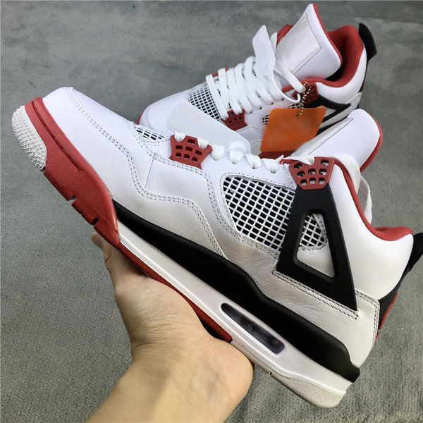 fire red jumpman 4 4s fashion shoe mens basketball shoestv55