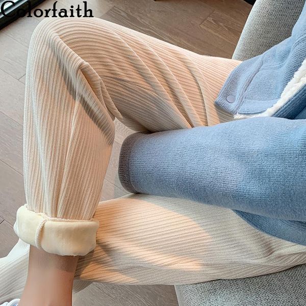 women's pants & capris colorfaith 2021 autumn winter women wide leg high waist jogging thicken corduroy ankle-length trousers p6153, Black;white
women's pants & capris colorfaith 2021 autumn winter women wide leg high waist jogging thicken corduroy ankle-length trousers p6153, Black;white