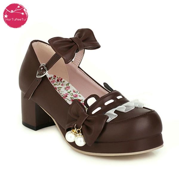 japanese style sweet bow lace princess lolita shoes lace-up med heel buckle strap thick platform pumps with cute ears pearl 2021 dress, Black
japanese style sweet bow lace princess lolita shoes lace-up med heel buckle strap thick platform pumps with cute ears pearl 2021 dress, Black