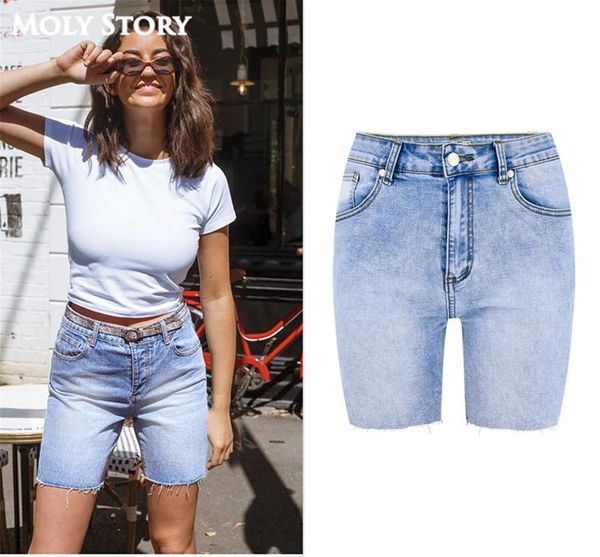 women's jeans summer knee length denim shorts women hip short high waist bike femme oversized plus size dnim pants, Blue
women's jeans summer knee length denim shorts women hip short high waist bike femme oversized plus size dnim pants, Blue