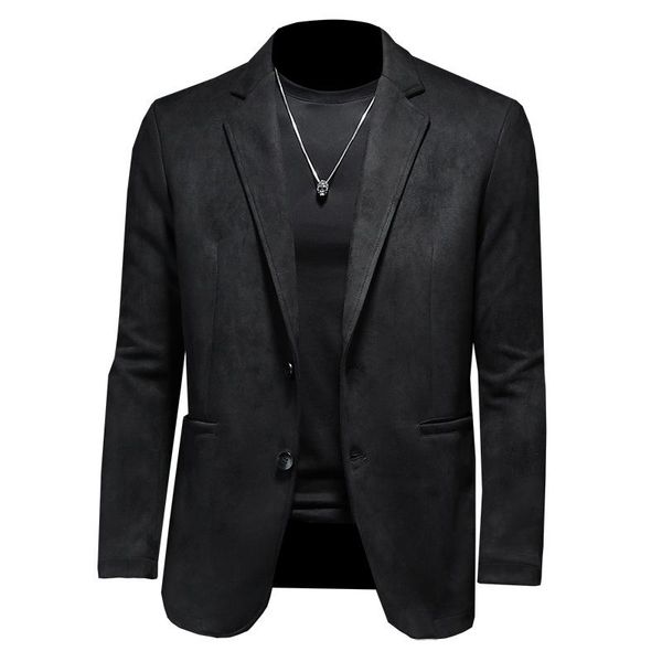 men's suits & blazers spring autumn black gray men high-end suede jacket suit single breasted korean style blazer mens, White;black
men's suits & blazers spring autumn black gray men high-end suede jacket suit single breasted korean style blazer mens, White;black