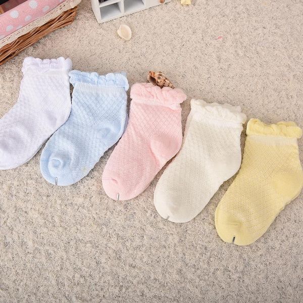 socks 5 pairs/lot 0-3 years baby for girls cotton mesh cute lace ruffle born toddler boys clothes accessories, Pink;yellow
socks 5 pairs/lot 0-3 years baby for girls cotton mesh cute lace ruffle born toddler boys clothes accessories, Pink;yellow