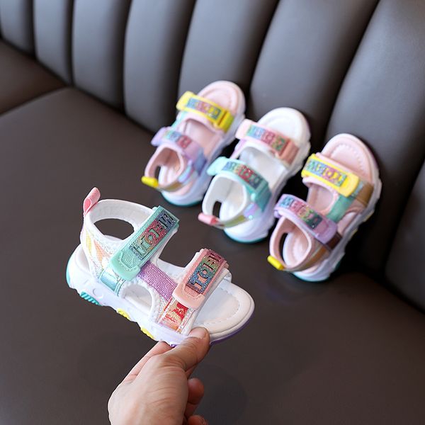 Summer Baby Girls Beach Sandals Infant Toddler Casual Shoes Breathable Children Shoes Soft Bottom Rainbow Colors Kids Sandals, Pink
Summer Baby Girls Beach Sandals Infant Toddler Casual Shoes Breathable Children Shoes Soft Bottom Rainbow Colors Kids Sandals, Pink