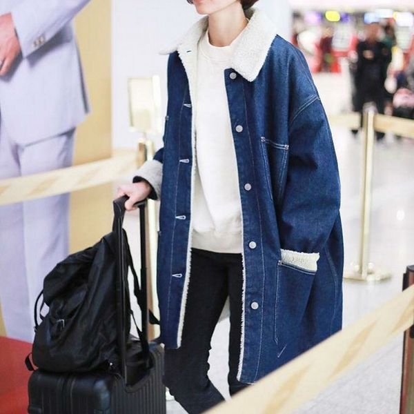 women's jackets fashion label denies coats plus size 5xl autumn winter lambswool long jacket streetwear thickness let outerwear feminin, Black;brown
women's jackets fashion label denies coats plus size 5xl autumn winter lambswool long jacket streetwear thickness let outerwear feminin, Black;brown