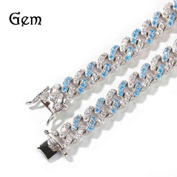 9mm micro inlaid navy zircon cuba necklace bracelet hip hop trend accessories, Silver
9mm micro inlaid navy zircon cuba necklace bracelet hip hop trend accessories, Silver