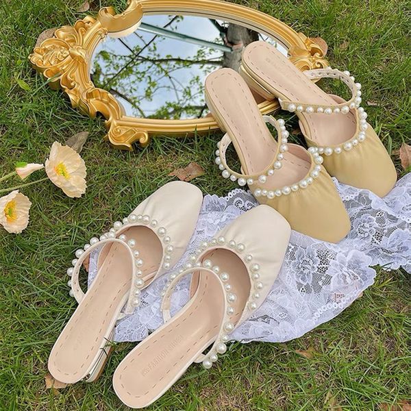 2021 spring and summer slippers all-match pearl fold retro square head bag INS tide fashion fairy, Rice white
2021 spring and summer slippers all-match pearl fold retro square head bag INS tide fashion fairy, Rice white