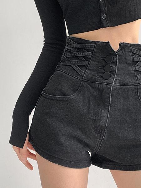 women's shorts european style girl high waist thin denim 2021 summer fashion trend solid color large size elastic a-line, White;black
women's shorts european style girl high waist thin denim 2021 summer fashion trend solid color large size elastic a-line, White;black
