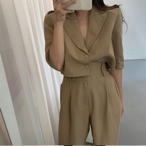 summer suits women's 2-piece set high waist pants casual single breasted suit roll neck two piece office ladies cloths dress, White
summer suits women's 2-piece set high waist pants casual single breasted suit roll neck two piece office ladies cloths dress, White