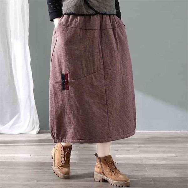 winter arts style women elastic waist loose long skirt vintage plaid cotton linen thicken warm a line m269 210512, Black
winter arts style women elastic waist loose long skirt vintage plaid cotton linen thicken warm a line m269 210512, Black