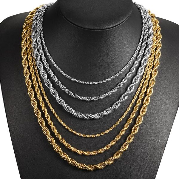 3/5/7mm stainless steel necklace twisted rope link chain gold silver tone for men women 22inch jewelry gifts lknm178 chains
3/5/7mm stainless steel necklace twisted rope link chain gold silver tone for men women 22inch jewelry gifts lknm178 chains