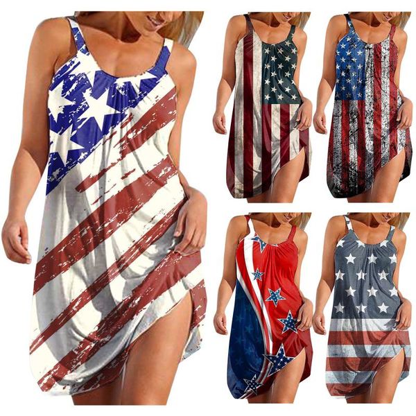 casual dresses women's fashion sleeveless flag printed hem loose beach dress, Black;gray
casual dresses women's fashion sleeveless flag printed hem loose beach dress, Black;gray