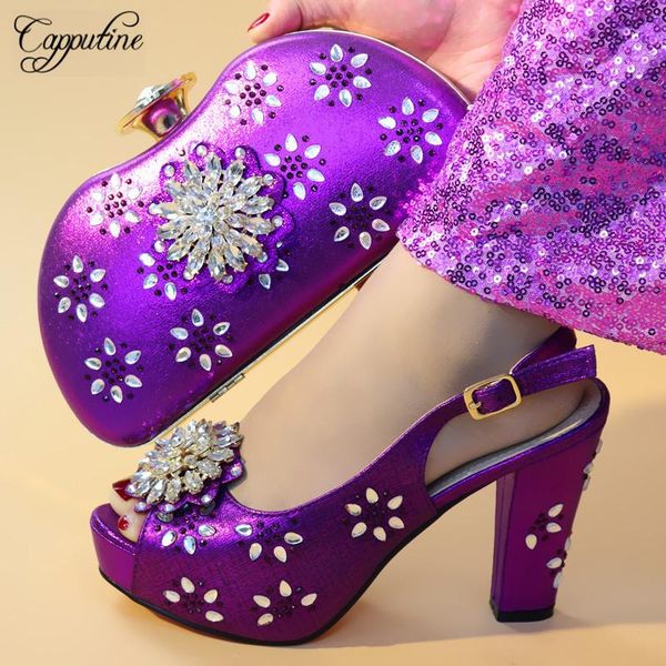 capputine arrival italian decorated with stone shoes and bag set summer elegant high heels purse for party dress, Black
capputine arrival italian decorated with stone shoes and bag set summer elegant high heels purse for party dress, Black