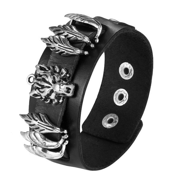 arrival braided leather bracelet for men women punk rock wide belt wristband cuff adjustable charm bracelets, Golden;silver
arrival braided leather bracelet for men women punk rock wide belt wristband cuff adjustable charm bracelets, Golden;silver