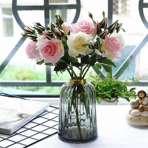 artificial flowers vivid real touch roses bride 3 heads/bouquet simulation silk flower wedding decoratio party home decor decorative & wreat
artificial flowers vivid real touch roses bride 3 heads/bouquet simulation silk flower wedding decoratio party home decor decorative & wreat