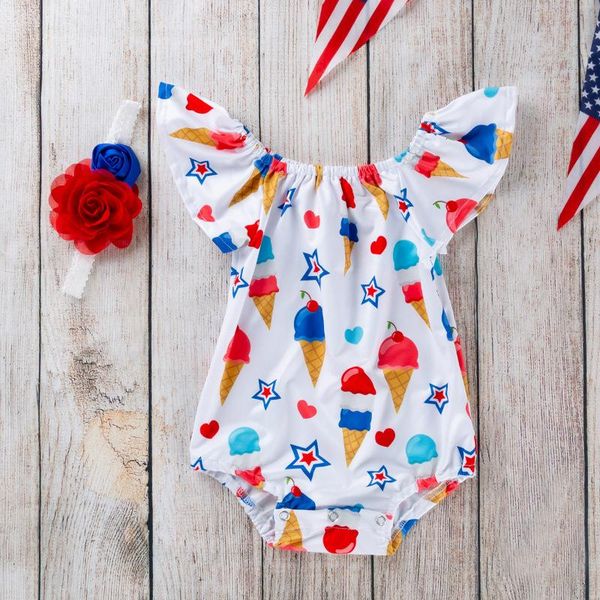 4th of july summer girls ruffle onesie sleveless printed born clothes set one piece jumpsuit with flower hairband jumpsuits, Blue
4th of july summer girls ruffle onesie sleveless printed born clothes set one piece jumpsuit with flower hairband jumpsuits, Blue