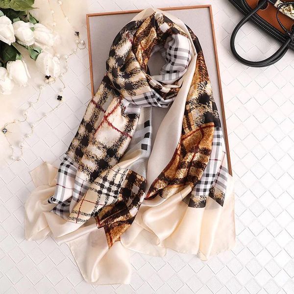 yulaili fashion grid print scarves for women silk scarf female luxury shawl headband scarfs ladies 2021, Blue;gray
yulaili fashion grid print scarves for women silk scarf female luxury shawl headband scarfs ladies 2021, Blue;gray