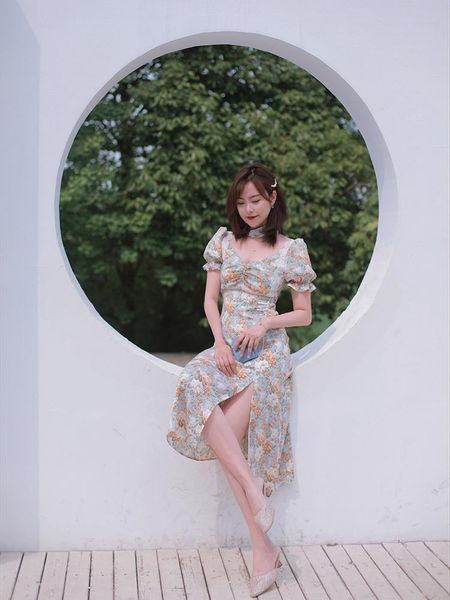 jin homemade long french style large flower fragmentary daily minority design feeling can be sweet or salt dress ethnic clothing, Red
jin homemade long french style large flower fragmentary daily minority design feeling can be sweet or salt dress ethnic clothing, Red