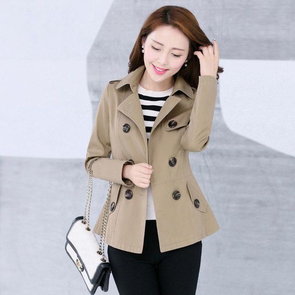 women's trench coats windbreaker 2021 coat trendy spring autumn short jacket female double-breasted jackets plus size long sleeve 273, Tan;black
women's trench coats windbreaker 2021 coat trendy spring autumn short jacket female double-breasted jackets plus size long sleeve 273, Tan;black