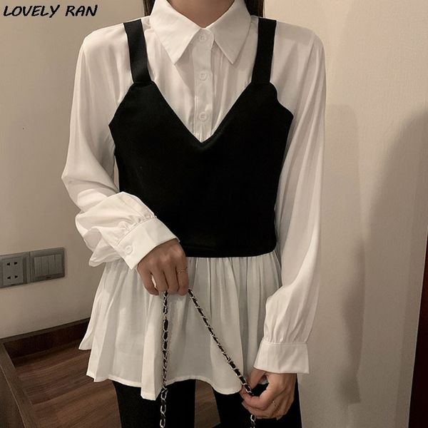 women's knits & tees patchwork 2 piece shirt knitted waistcoat long sleeve female shirts spring summer korean fashion casual ladi, White
women's knits & tees patchwork 2 piece shirt knitted waistcoat long sleeve female shirts spring summer korean fashion casual ladi, White