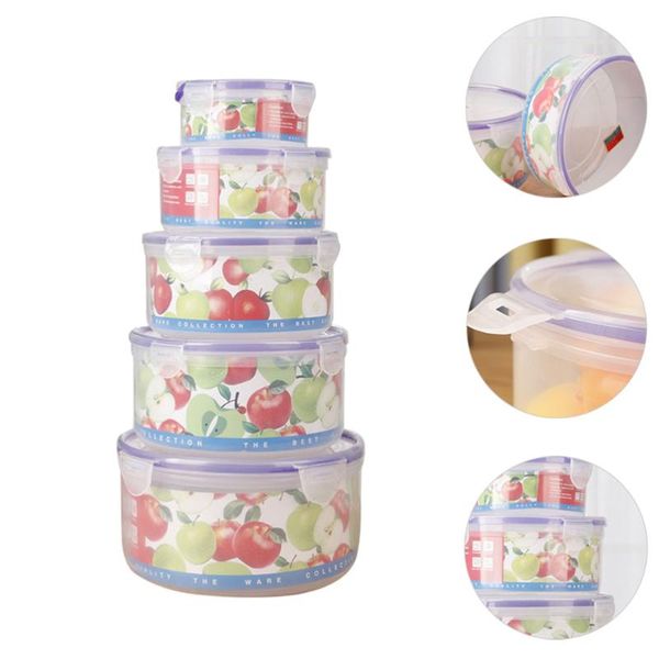 dinnerware sets 5pcs/ set kitchen box household round preservation fridge fresh
dinnerware sets 5pcs/ set kitchen box household round preservation fridge fresh