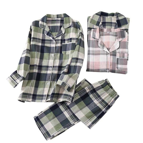 women's sleepwear spring and summer new men women couples plaid pyjama set comfort simple style gauze cotton lovers casual wear o4, Black;red
women's sleepwear spring and summer new men women couples plaid pyjama set comfort simple style gauze cotton lovers casual wear o4, Black;red