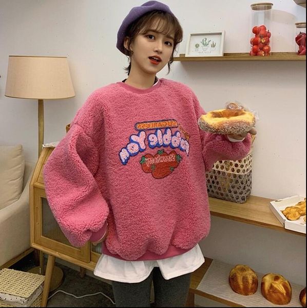 women autumn womens sweaters winter loose print strawberry fake two pieces pullover long sleeve o neck sweater drop, White;black
women autumn womens sweaters winter loose print strawberry fake two pieces pullover long sleeve o neck sweater drop, White;black