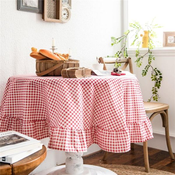 table cloth cilected nordic ins round tablecloth 150cm red plaid printed lotus leaf lace cotton and linen decor cover
table cloth cilected nordic ins round tablecloth 150cm red plaid printed lotus leaf lace cotton and linen decor cover