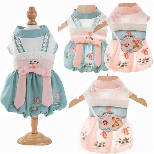 dog apparel fashion vintage hanfu dress breathable soft chiffon princess clothes summer spring butterfly embroidery pet clothing
dog apparel fashion vintage hanfu dress breathable soft chiffon princess clothes summer spring butterfly embroidery pet clothing