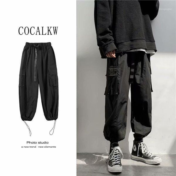 men's pants autumn workfill male nine tide loose fashion music personality casual oversized trousers, Black
men's pants autumn workfill male nine tide loose fashion music personality casual oversized trousers, Black