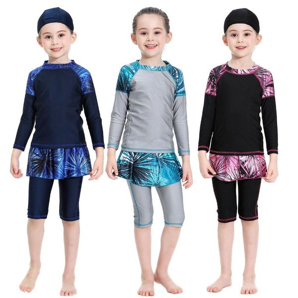 swim wear muslim kids summer swimwear full cover three pieces cap+leggings elegant printing islamic suits for girls 3-15years
swim wear muslim kids summer swimwear full cover three pieces cap+leggings elegant printing islamic suits for girls 3-15years