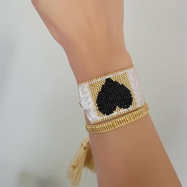charm bracelets rttooas heart shaped miyuki bead bracelet ladies mexican fashion friends gift jewelry 2021 hand woven japan pulseras, Golden;silver
charm bracelets rttooas heart shaped miyuki bead bracelet ladies mexican fashion friends gift jewelry 2021 hand woven japan pulseras, Golden;silver