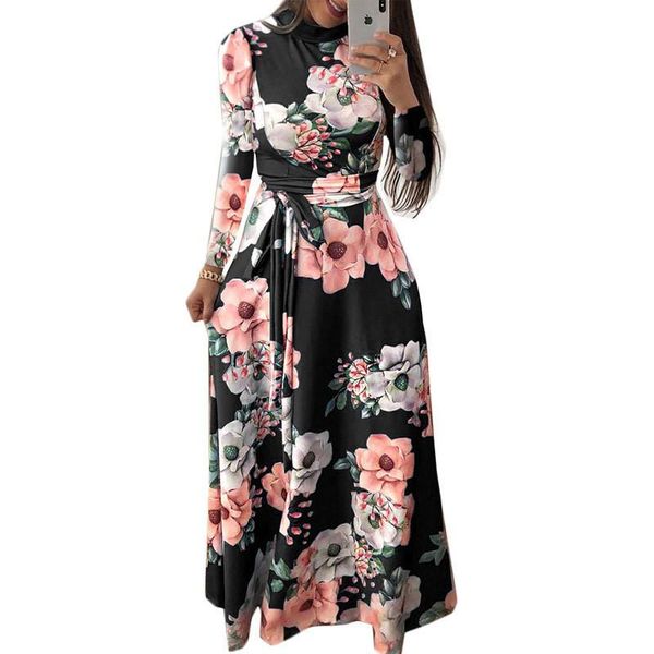 casual dresses long sleeve women loose vintage maxi dress floral print bandage fashion spring autumn black vestidos, Black;gray
casual dresses long sleeve women loose vintage maxi dress floral print bandage fashion spring autumn black vestidos, Black;gray