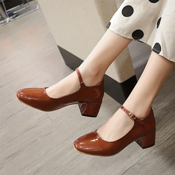 dress shoes 2021 autumn women mary janes patent leather med heels pumps buckle strap ladies shoe zapatos mujer black 8434n
dress shoes 2021 autumn women mary janes patent leather med heels pumps buckle strap ladies shoe zapatos mujer black 8434n