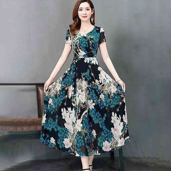 women elegant dress fashion summer o neck short sleeve printed a-line dresses vintage floral party dress sukienki p2, Black;gray
women elegant dress fashion summer o neck short sleeve printed a-line dresses vintage floral party dress sukienki p2, Black;gray