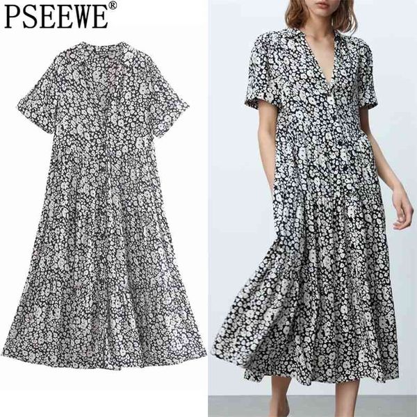 dress woman black print long women short sleeve midi summer es ladies ruched ruffle casual es 210519, Black;gray
dress woman black print long women short sleeve midi summer es ladies ruched ruffle casual es 210519, Black;gray